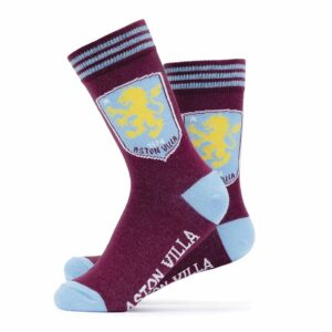 Aston Villa FC Crest Socks - Size 7 - 11