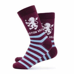 Aston Villa FC Striped Socks - Size 7 - 11