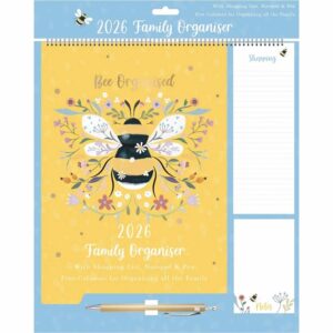 Bees & Flowers Family Organiser 2026