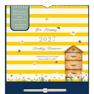 Bees & Flowers Week To View Family Planner 2027