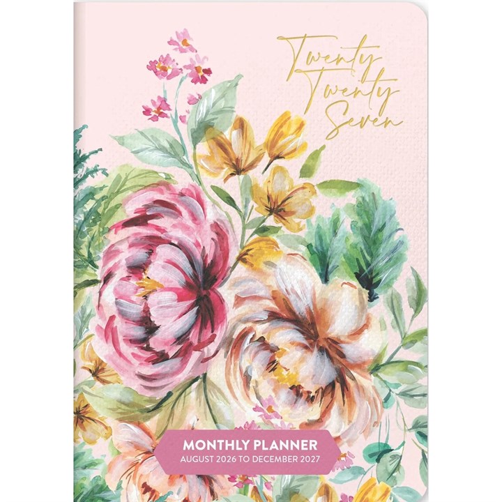 Bella Flora Monthly A6 Diary 2026 - 2027