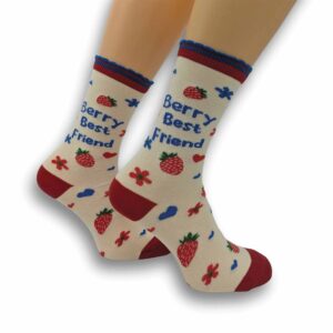 Berry Best Friend Socks - Size 4 - 8