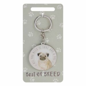 Best Of Breed Pug Keyring