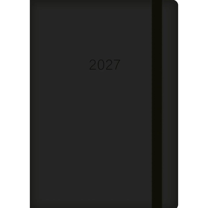 Black Embossed A5 Diary 2027