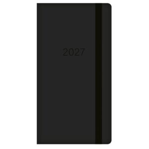 Black Embossed Slim Diary 2027