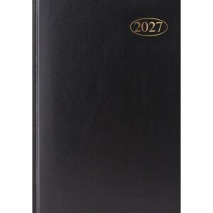 Black Hardback Day To View A5 Diary 2027