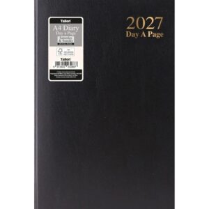 Black Hardback Day To View With Full Weekend A4 Diary 2027