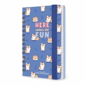 Blue Corgi Week-To-View A7 Diary 2026