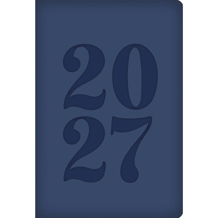 Blue Embossed A7 Diary 2027