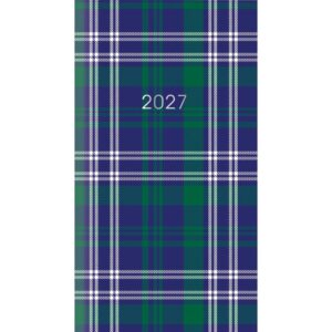 Blue Tartan Slim Diary 2027