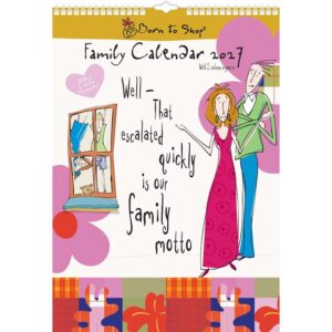 Born To Shop A3 Family Organiser 2027