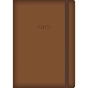 Brown Embossed A5 Diary 2027