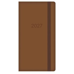 Brown Embossed Slim Diary 2027