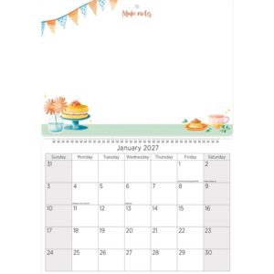 Cake Memo Calendar 2027