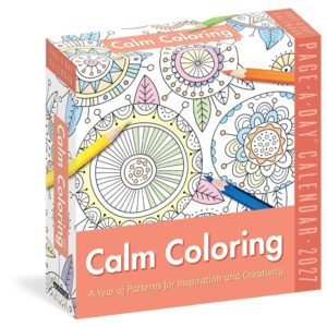 Calm Colouring Desk Calendar 2027