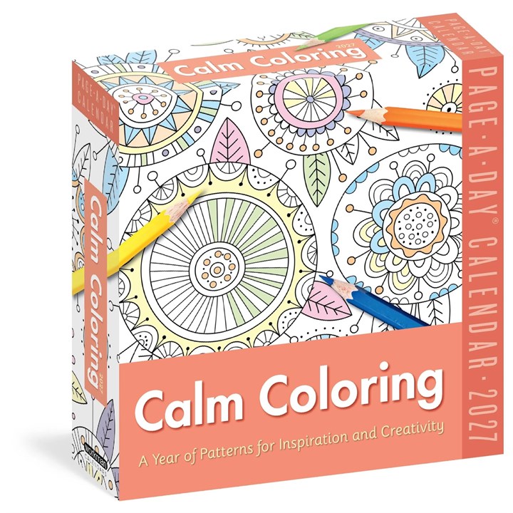 Calm Colouring Desk Calendar 2027