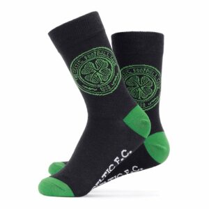 Celtic FC Crest Black Socks - Size 7 - 11