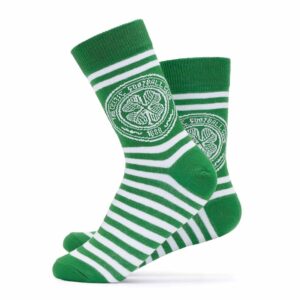 Celtic FC Crest Striped Socks - Size 7 - 11