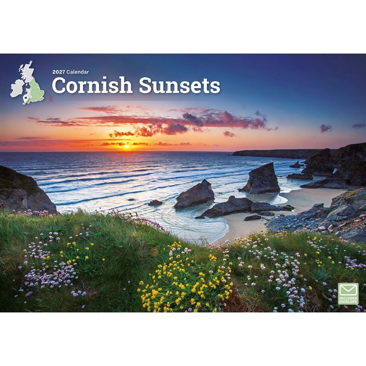 Cornish Sunsets A4 Calendar 2027