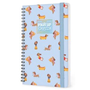 Dachshund Pizza Large Week-To-View Spiral A5 Diary 2027
