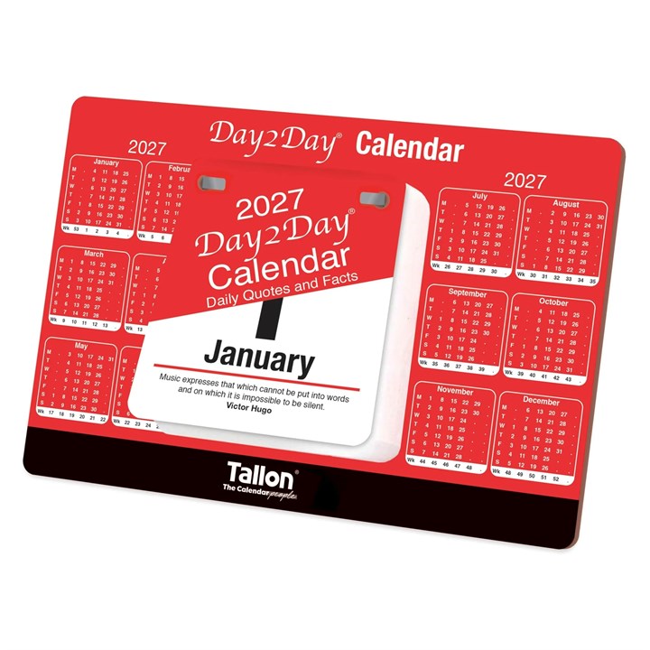 Daily Tear Off Desk Calendar 2027