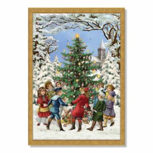 Dancing Around The Christmas Tree Traditional A4 Advent Calendar