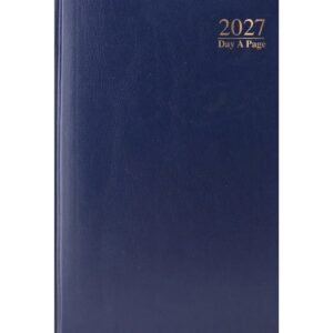 Dark Blue Hardback Day To View A4 Diary 2027