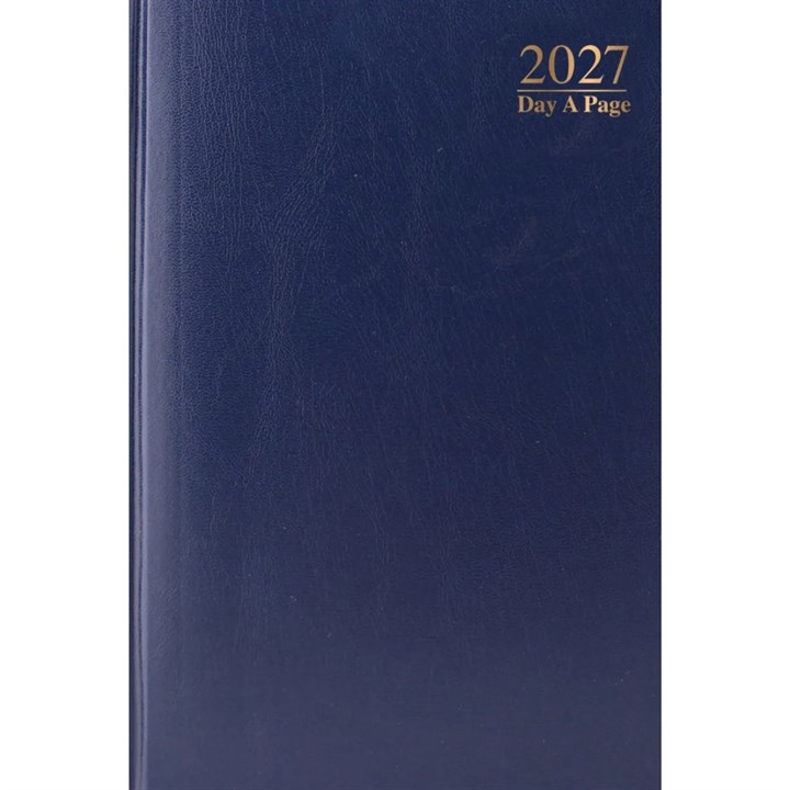 Dark Blue Hardback Day To View A4 Diary 2027