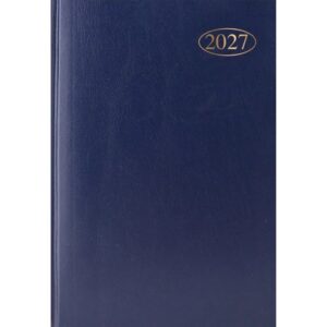 Dark Blue Hardback Day To View A5 Diary 2027