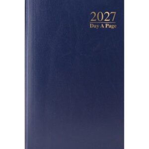 Dark Blue Hardback Day To View A6 Diary 2027