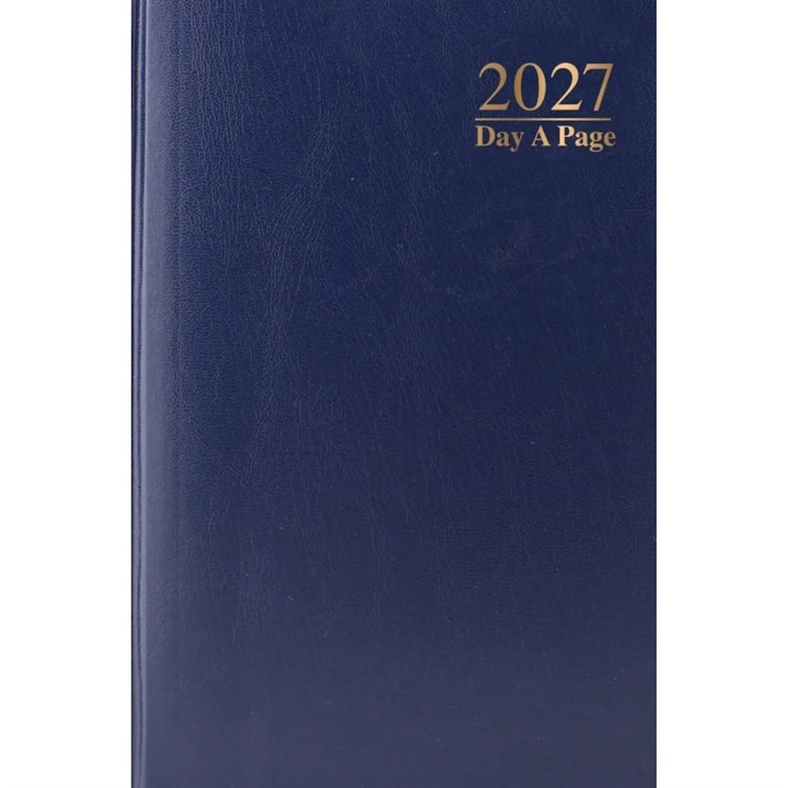 Dark Blue Hardback Day To View A6 Diary 2027