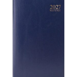Dark Blue Hardback Week To View A4 Diary 2027
