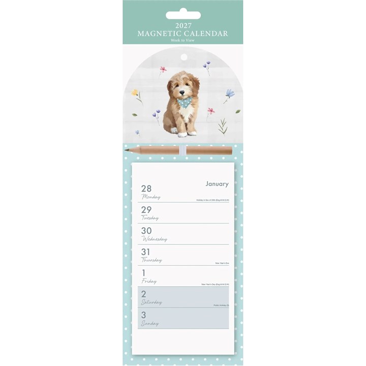 Dog Magnetic Calendar 2027