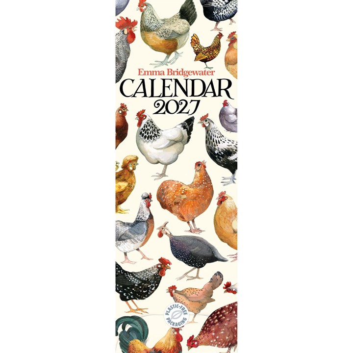 Emma Bridgewater Chickens Slim Calendar 2027