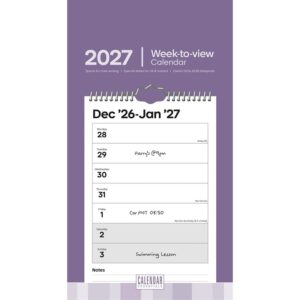 Essential Week-To-View Short Slim Calendar 2027