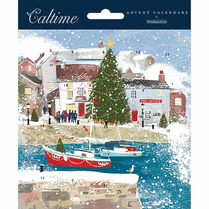 Festive Harbour Mini Traditional Advent Card