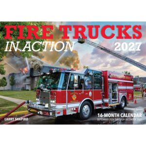 Fire Trucks In Action Deluxe Calendar 2027