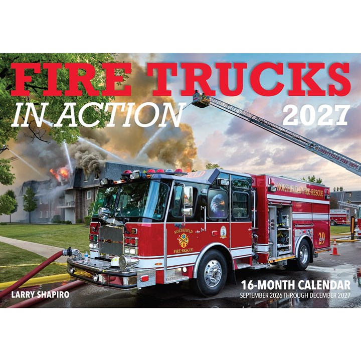 Fire Trucks In Action Deluxe Calendar 2027