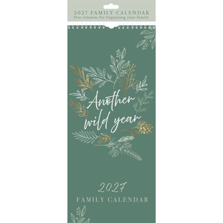 Floral Slim Family Planner 2027