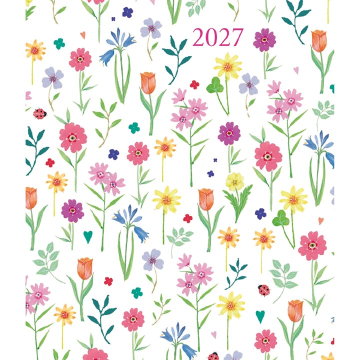 Flowers Square Pocket Diary 2027