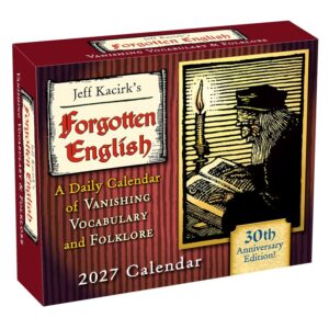 Forgotten English Desk Calendar 2027