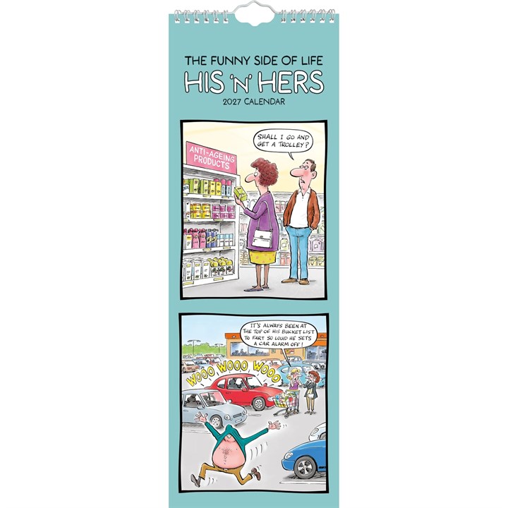 Funny Side Of His 'N' Hers Couples Slim Planner 2027