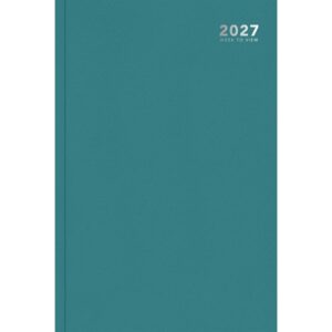 Green Hardback Week To View A4 Diary 2027