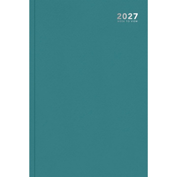 Green Hardback Week To View A4 Diary 2027