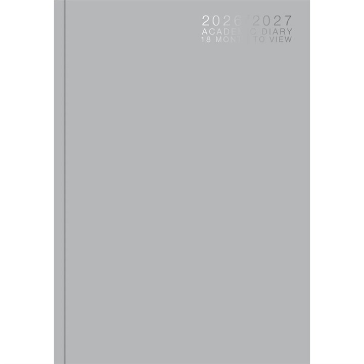 Grey Classic Academic Week To View A5 Diary 2026 - 2027