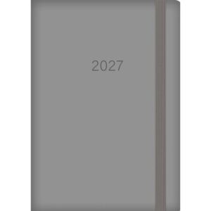 Grey Embossed A5 Diary 2027