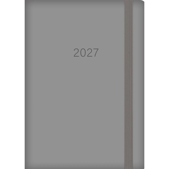 Grey Embossed A5 Diary 2027