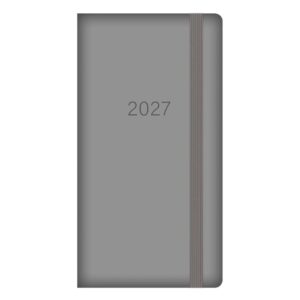 Grey Embossed Slim Diary 2027