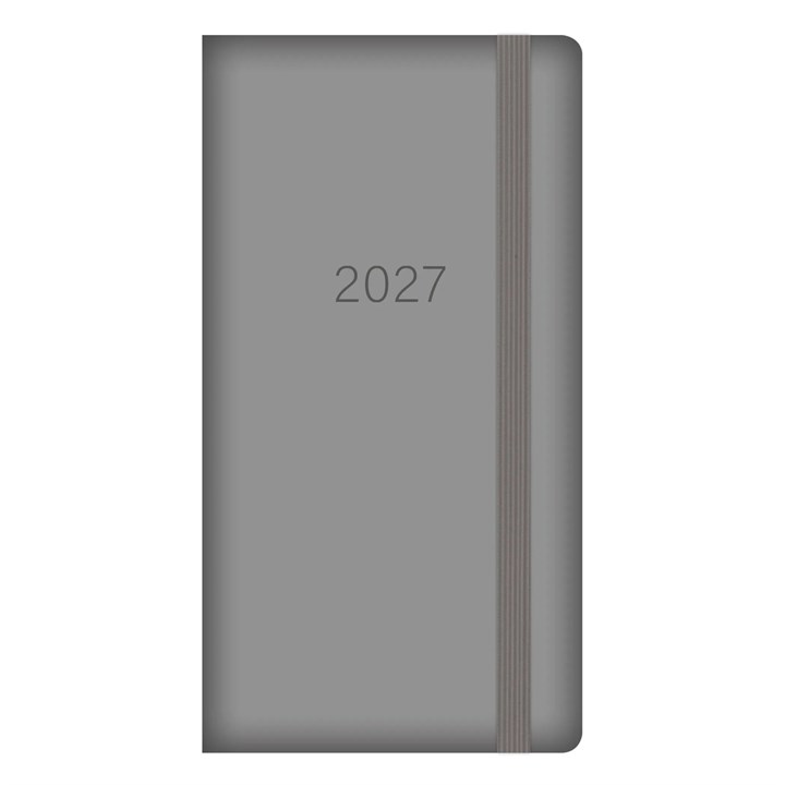 Grey Embossed Slim Diary 2027