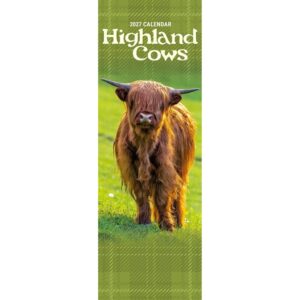 Highland Cows Slim Calendar 2027